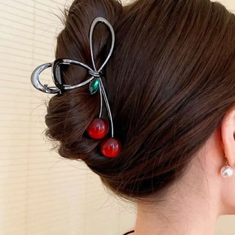 Cherry hair clips  #1019